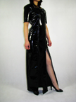 Black PVC Back Open Long Dress Zentai Black PVC Back Open Long Dress Zentai
